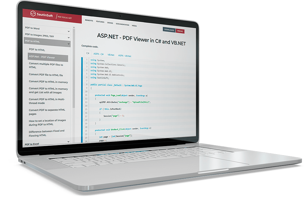 PDF Focus .Net code-examples