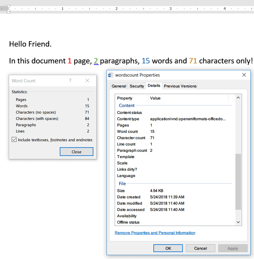 Document Properties