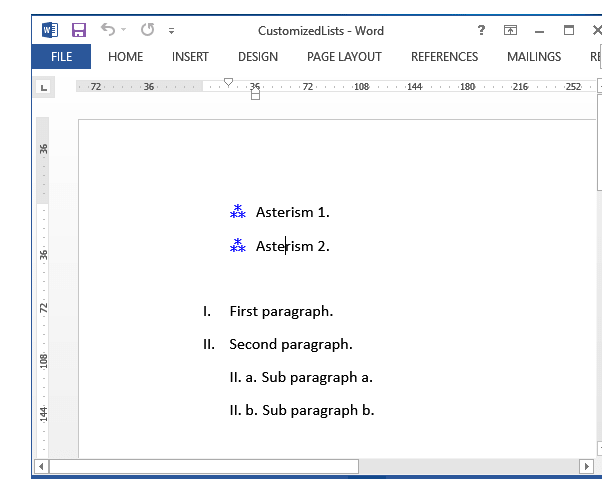 Customized Lists