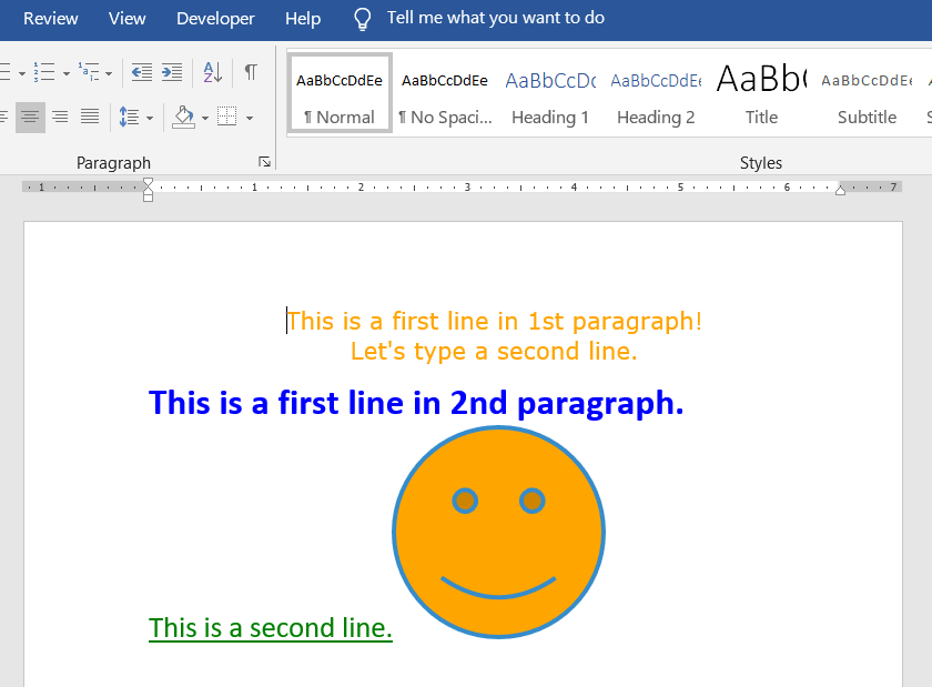 Simple DOCX document
