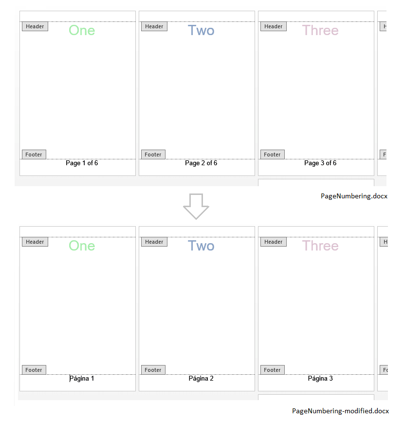 Edit Page Numbering