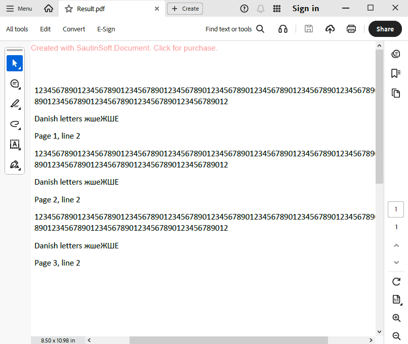 Encoding output