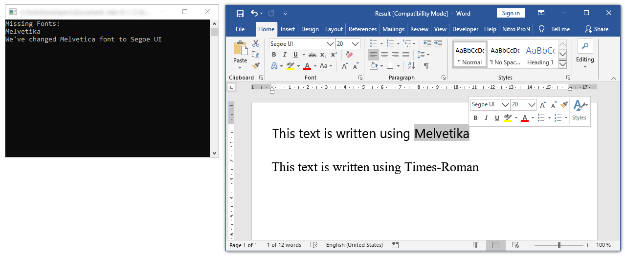 get missing fonts
