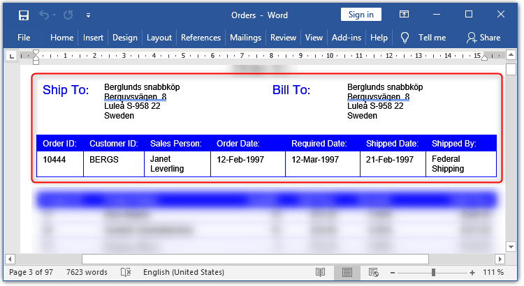 Orders