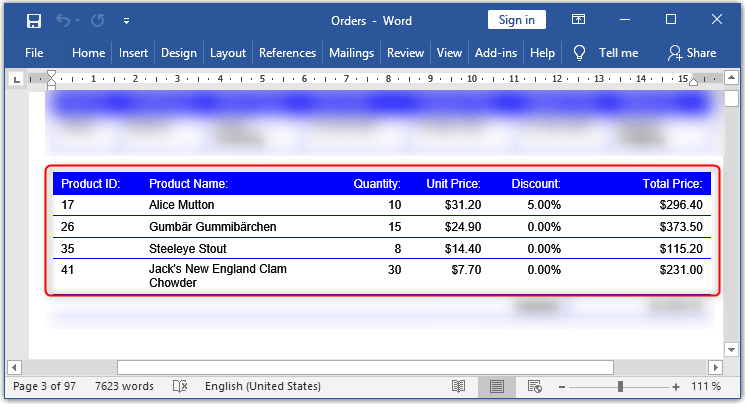 Orders