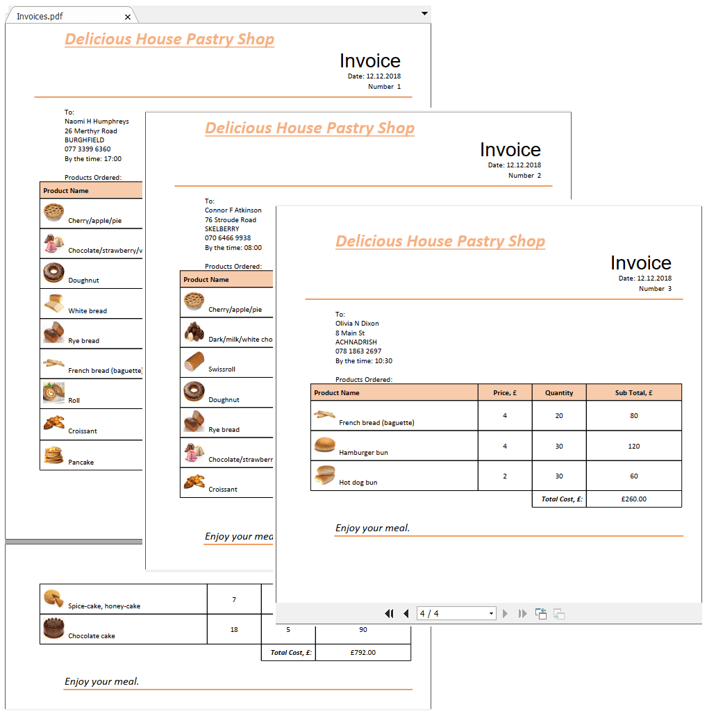 Table Report with Regions (Advanced)
