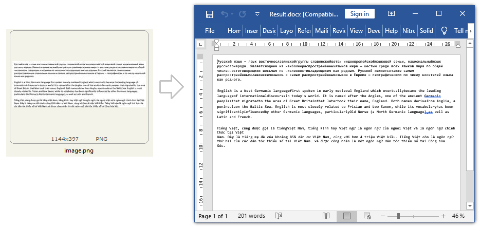 image to DOCX using OCR