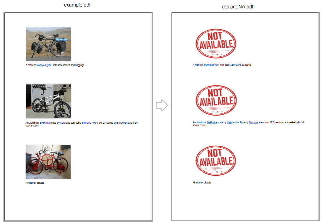 replace images in PDF document