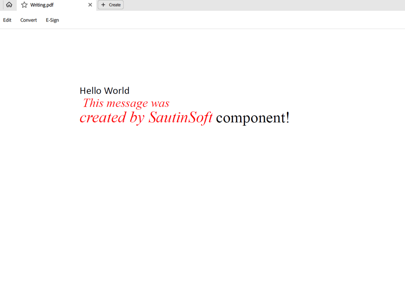 Create and write PDF files